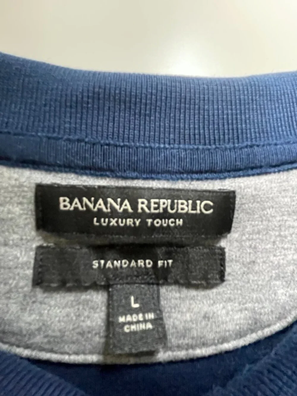 Banana Republic Men’s Navy Luxury Touch Polo Size L Standard Fit Cotton